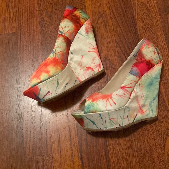 Multicolor Wedge Size 8.5 (gently used) - Picture 1 of 2